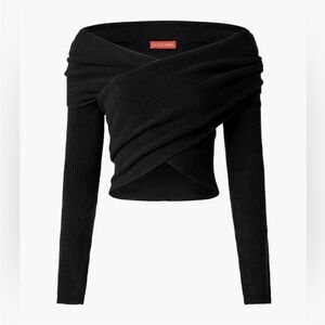 Aquazzura twist sweater - size large worn one black